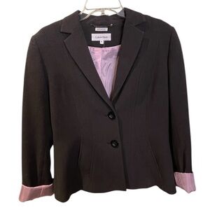 Vintage Calvin Klein Black Blazer Classic Tailored Suit Jacket